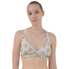 Stamping Pattern Yellow Sweetheart Sports Bra