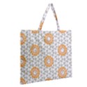 Stamping Pattern Yellow Zipper Large Tote Bag View2