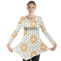 Stamping Pattern Yellow Long Sleeve Tunic  View1