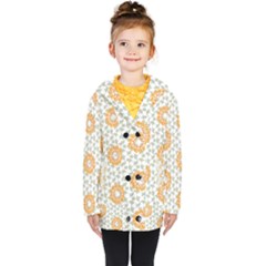 Stamping Pattern Yellow Kids  Double Breasted Button Coat by HermanTelo