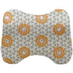 Stamping Pattern Yellow Head Support Cushion