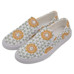 Stamping Pattern Yellow Men s Canvas Slip Ons