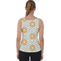 Stamping Pattern Yellow Velvet Tank Top View2