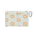 Stamping Pattern Yellow Canvas Cosmetic Bag (Small) View2