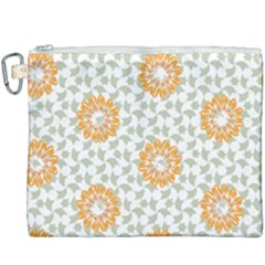 Stamping Pattern Yellow Canvas Cosmetic Bag (xxxl) by HermanTelo