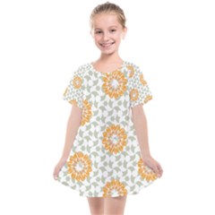 Stamping Pattern Yellow Kids  Smock Dress by HermanTelo