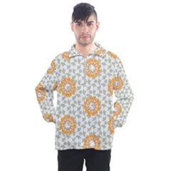 Stamping Pattern Yellow Men s Half Zip Pullover