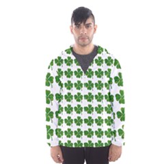 Shamrocks Clover Green Leaf Men s Hooded Windbreaker