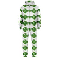 Shamrocks Clover Green Leaf Hooded Jumpsuit (men) 