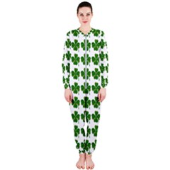 Shamrocks Clover Green Leaf Onepiece Jumpsuit (ladies) 