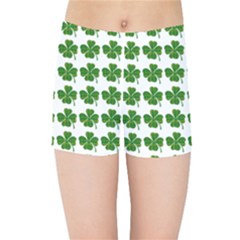 Shamrocks Clover Green Leaf Kids  Sports Shorts