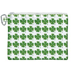 Shamrocks Clover Green Leaf Canvas Cosmetic Bag (xxl)