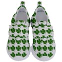 Shamrocks Clover Green Leaf Kids  Velcro No Lace Shoes View1