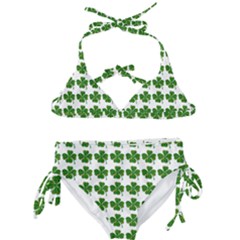 Shamrocks Clover Green Leaf Kids  Classic Bikini Set by HermanTelo