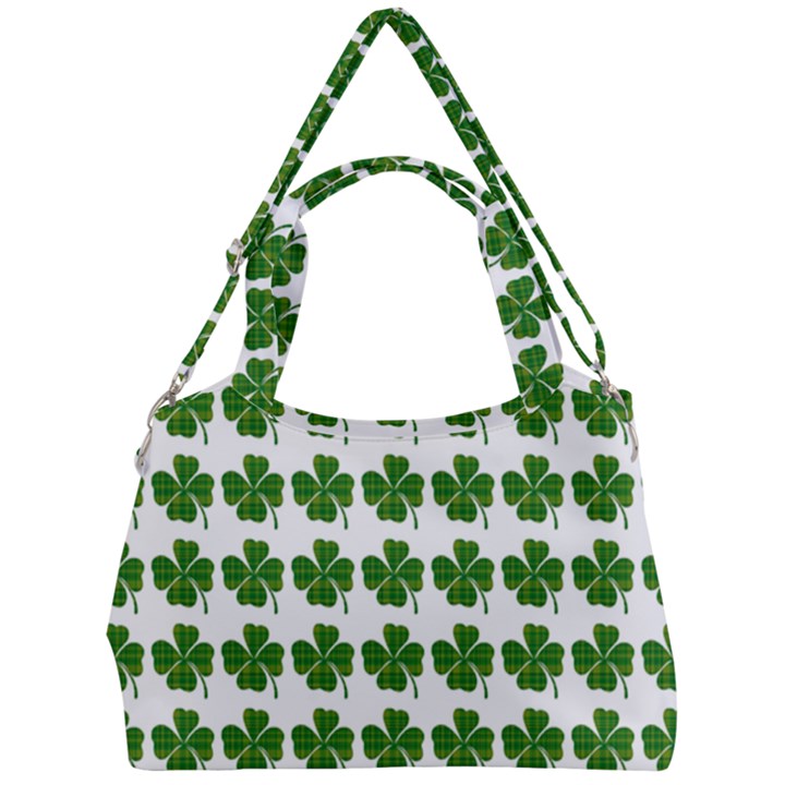 Shamrocks Clover Green Leaf Double Compartment Shoulder Bag