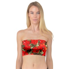 Columbus Commons Red Tulips Bandeau Top by Riverwoman