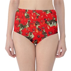 Columbus Commons Red Tulips Classic High-waist Bikini Bottoms by Riverwoman