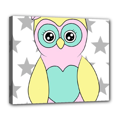 Sowa Child Owls Animals Deluxe Canvas 24  X 20  (stretched) by Sapixe