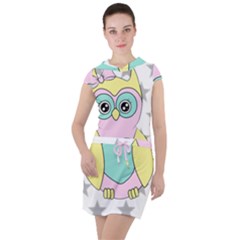 Sowa Child Owls Animals Drawstring Hooded Dress by Sapixe