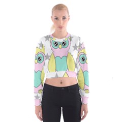 Sowa Child Owls Animals Cropped Sweatshirt by Sapixe