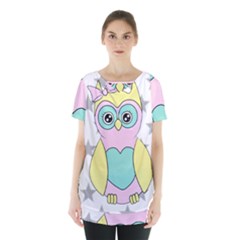 Sowa Child Owls Animals Skirt Hem Sports Top by Sapixe