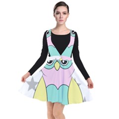 Sowa Child Owls Animals Plunge Pinafore Dress by Sapixe