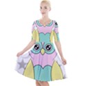 Sowa Child Owls Animals Quarter Sleeve A-Line Dress View1