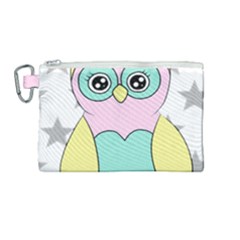 Sowa Child Owls Animals Canvas Cosmetic Bag (medium) by Sapixe