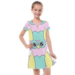 Sowa Child Owls Animals Kids  Cross Web Dress by Sapixe