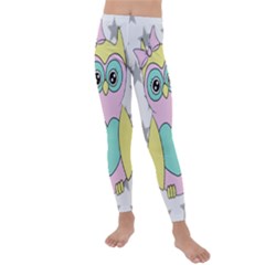 Sowa Child Owls Animals Kids  Lightweight Velour Leggings by Sapixe