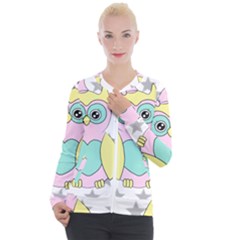 Sowa Child Owls Animals Casual Zip Up Jacket