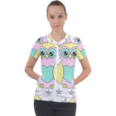 Sowa Child Owls Animals Short Sleeve Zip Up Jacket