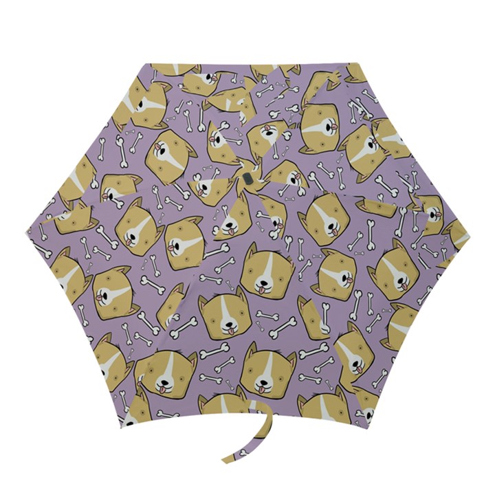 Corgi Pattern Mini Folding Umbrellas