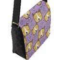 Corgi Pattern Flap Closure Messenger Bag (L) View2