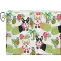 Corgis Hula Pattern Canvas Cosmetic Bag (XXXL) View1