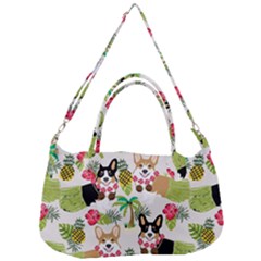 Corgis Hula Pattern Removal Strap Handbag