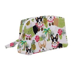 Corgis Hula Pattern Wristlet Pouch Bag (medium) by Sapixe