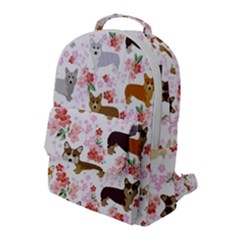 Corgis Corgi Pattern Flap Pocket Backpack (large) by Sapixe