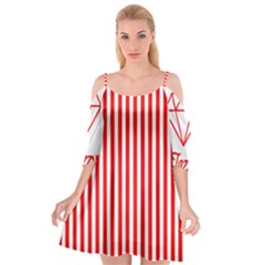 Diamond Red Red White Stripe Skinny Cutout Spaghetti Strap Chiffon Dress by thomaslake