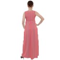 Diamond Red Red White Stripe Skinny Empire Waist Velour Maxi Dress View2