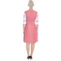 Diamond Red Red White Stripe Skinny Wrap Up Cocktail Dress View2