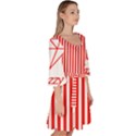 Diamond Red Red White Stripe Skinny Velour Kimono Dress View3