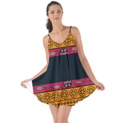 Diamond Red Black Pink Orange African Print Love the Sun Cover Up