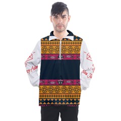 Diamond Red Black Pink Orange African Print Men s Half Zip Pullover by thomaslake