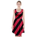 Red Black Stripes Racerback Midi Dress View1