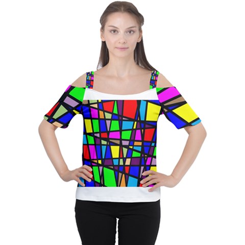 Mosaic Cutout Shoulder Tee by thomaslake