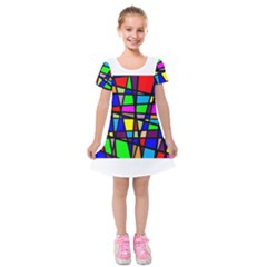 Mosaic Kids  Short Sleeve Velvet Dress