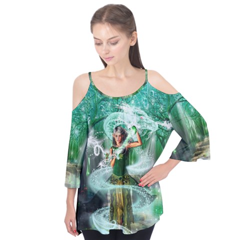 The Emerald Guardian Back Emerald Guardian Flutter Tees by lightstarcreations