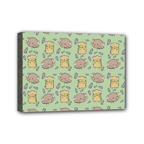 Hamster Pattern Mini Canvas 7  X 5  (stretched) by Sapixe