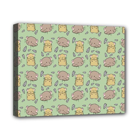 Hamster Pattern Canvas 10  X 8  (stretched) by Sapixe